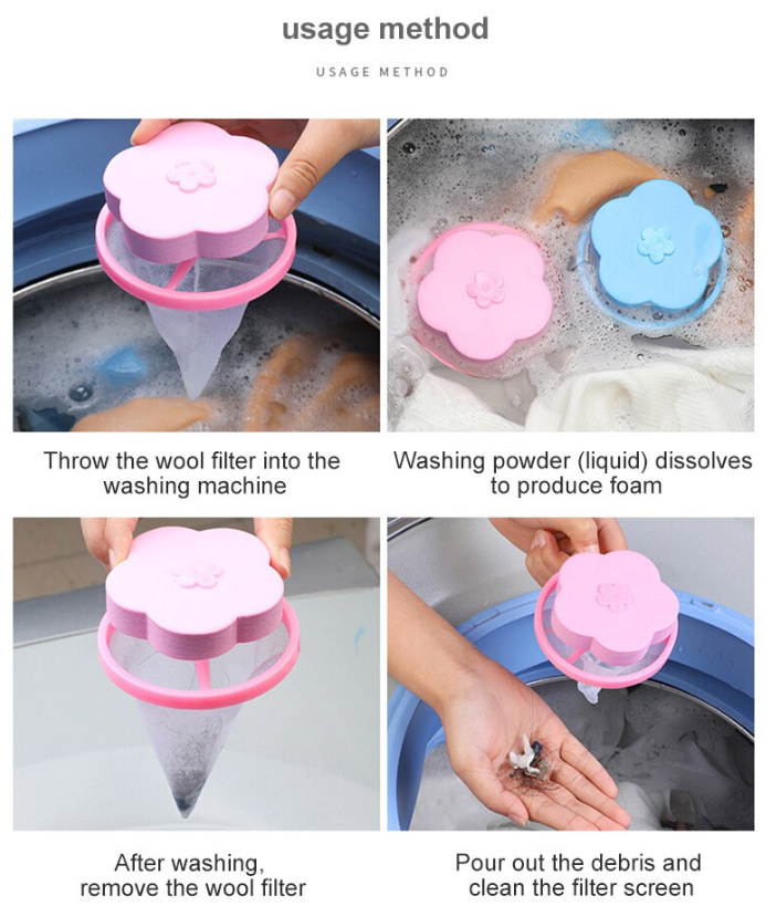 2 Pcs Reusable Laundry Fur Catcher
