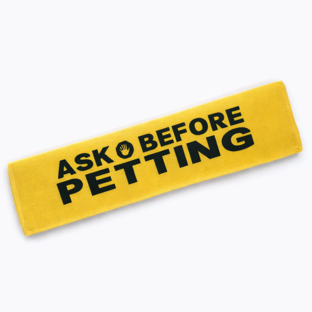 Ask Before Petting Dog Leash Sleeve